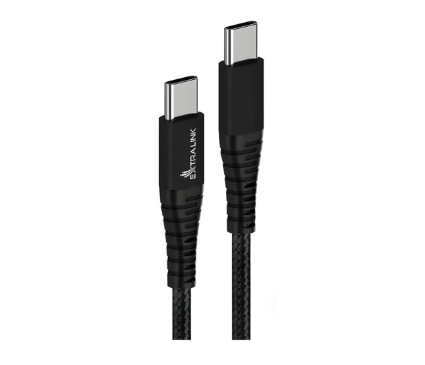 ExtraLink Smart Life Braided 100W  480 Mbps, 20V 5A USB-C 2m Czarny - 1550945 - zdjęcie